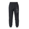 Black sweatpants with a white heart rate monitor design on a white background