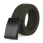 Green belt with a black buckle on a white background