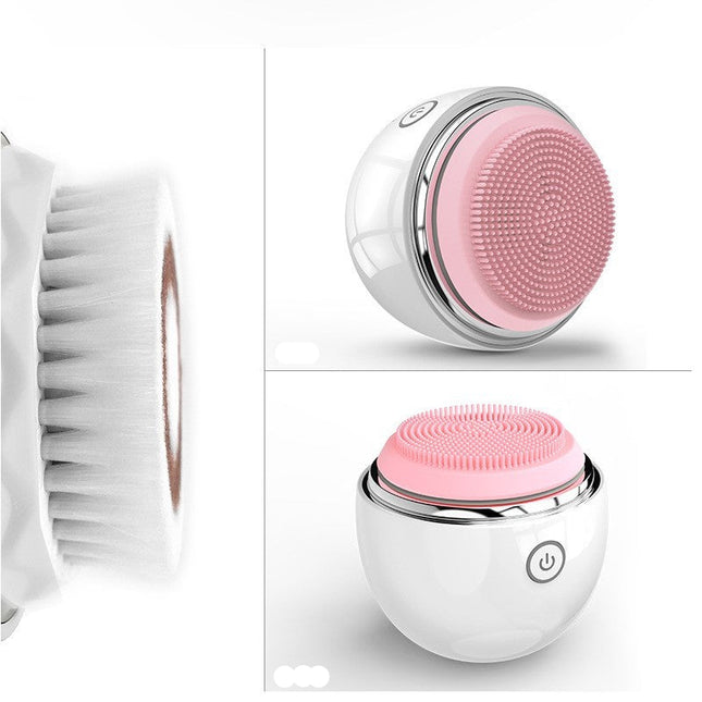 Two skincare devices with pink and white design