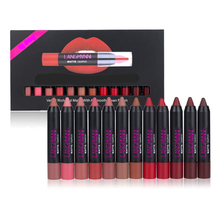 Set of LANGMANN matte lipsticks with packaging