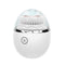 White facial cleansing brush with clear dome cover