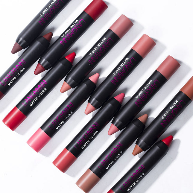 Set of Matte Lipstick pencils with various shades