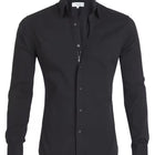 Black dress shirt with a zipper