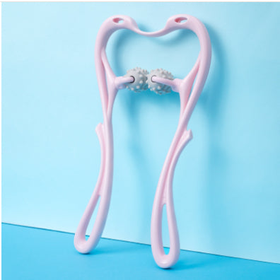 Pink dental tool on a blue background