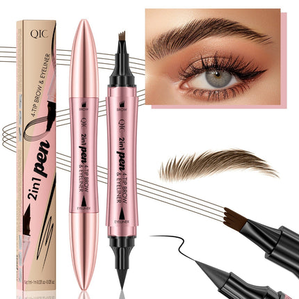 QIC 2-in-1 pen for brows and eyeliner