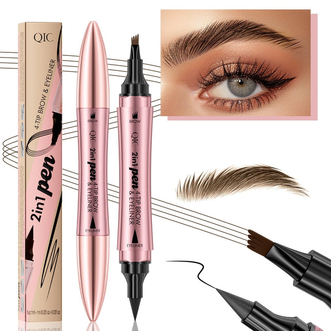 QIC 2-in-1 pen for brows and eyeliner