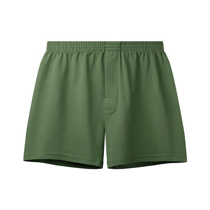 Green shorts on a white background
