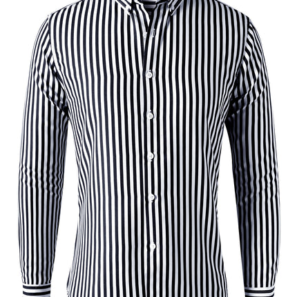 Black and white striped shirt on a white background