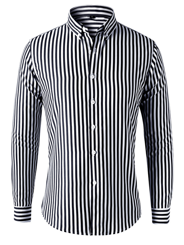 Black and white striped shirt on a white background