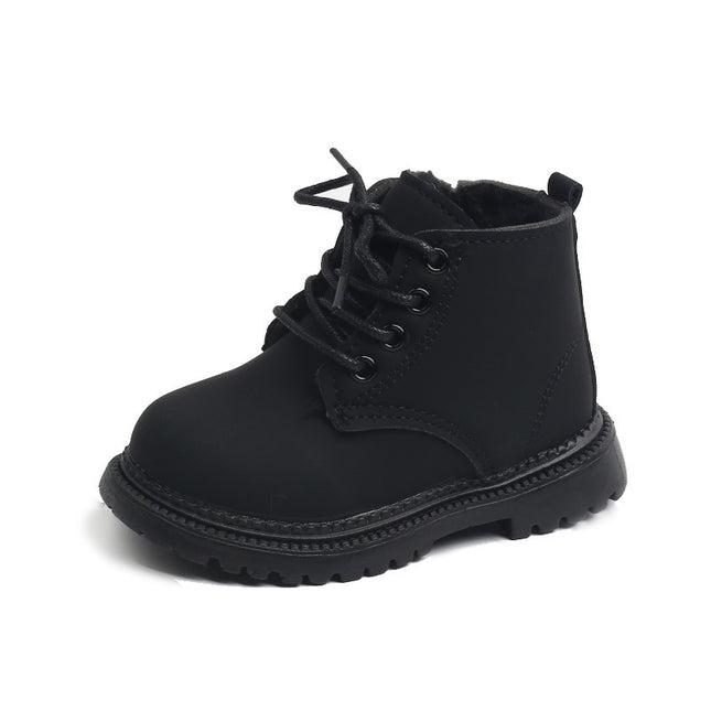 Black boot on a white background