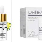 LANBENA skincare products including serum, cream, and strips on a white background