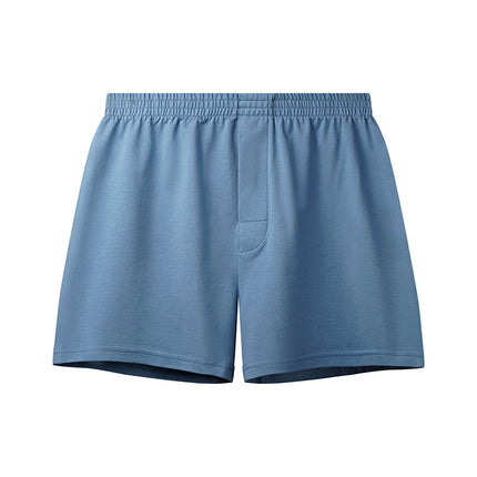 Blue shorts on a white background