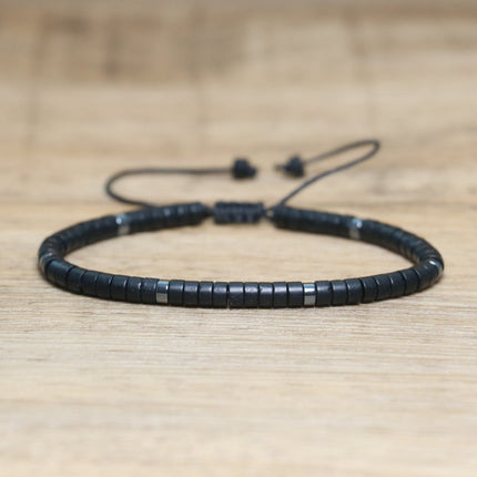 Women's Natural Stone Adjustable Beaded Bracelet – Handwoven Crystal Anklet & Spacer Beads