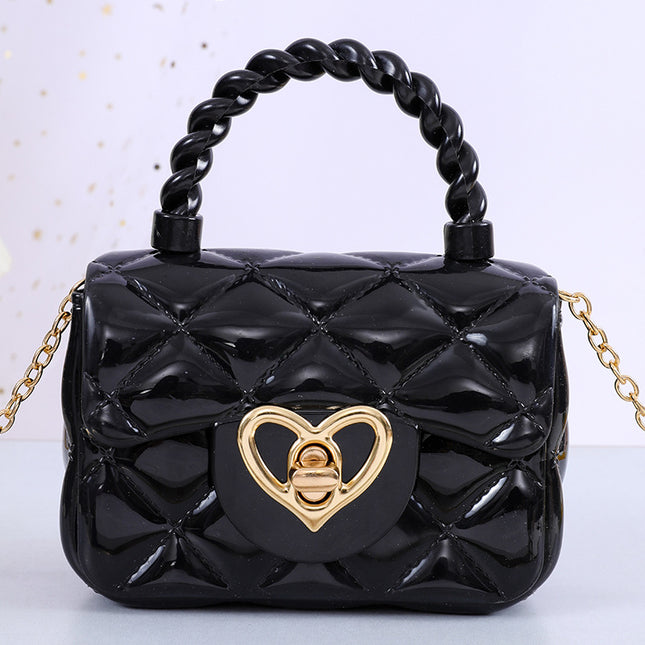 Transparent Jelly Mini Love Handbag – Trendy PVC Shoulder Bag