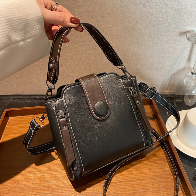 Shoulder Crossbody Bag Casual Street – Retro PU Adjustable Strap