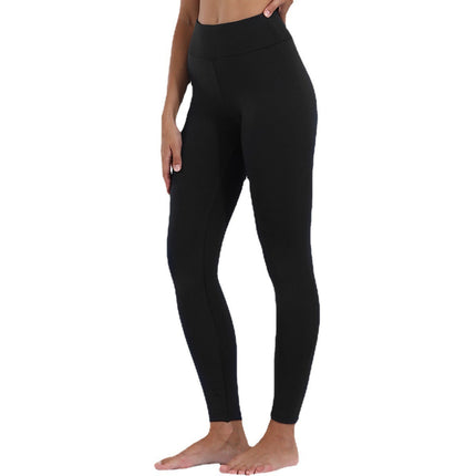 Black leggings worn by a person on a white background
