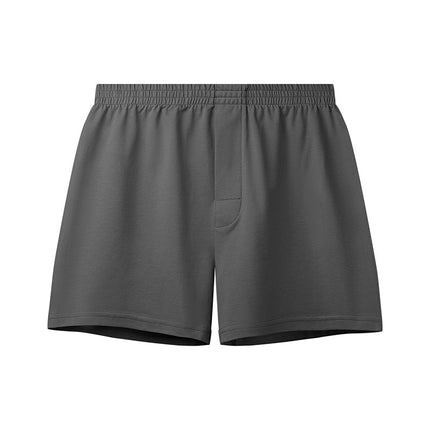 Gray shorts with a pocket on a white background