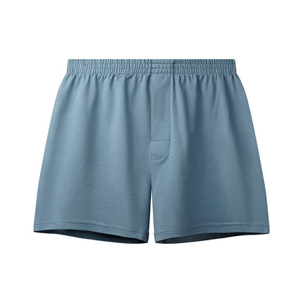 Blue shorts on a white background