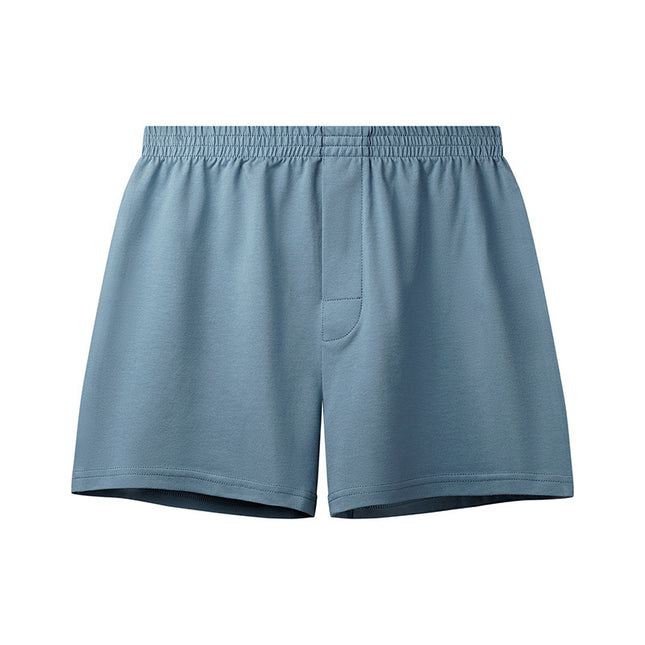 Blue shorts on a white background